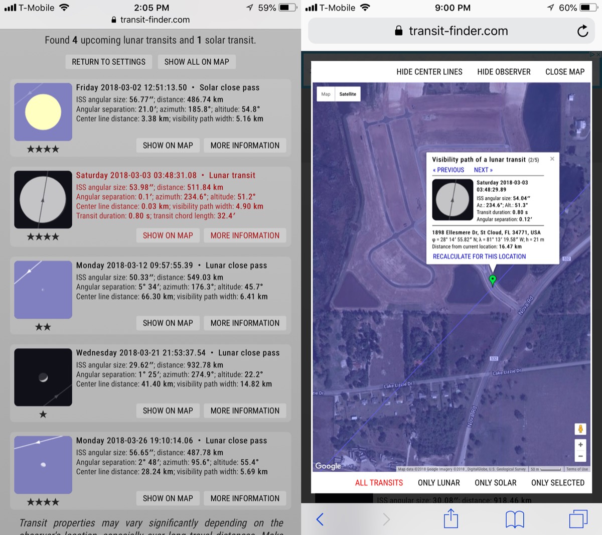 ISS Lunar Transit